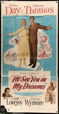 2c755 I'LL SEE YOU IN MY DREAMS 3sh 1952 Doris Day & Danny Thomas are Makin' Whoopee, Curtiz!
