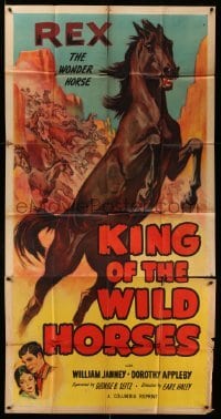 2c767 KING OF THE WILD HORSES 3sh R1950 Rex the Wonder Horse is a hate-maddened animal, cool art!