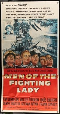 2c805 MEN OF THE FIGHTING LADY 3sh 1954 Van Johnson, James A. Michener's forgotten heroes of Korea!