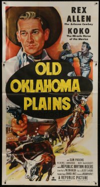 2c830 OLD OKLAHOMA PLAINS 3sh 1952 art of Arizona Cowboy Rex Allen and Koko the Miracle Horse!