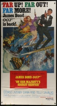 2c832 ON HER MAJESTY'S SECRET SERVICE int'l 3sh 1969 George Lazenby as Bond, McGinnis/McCarthy art!