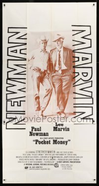 2c857 POCKET MONEY 3sh 1972 great full-length portrait of Paul Newman & Lee Marvin!