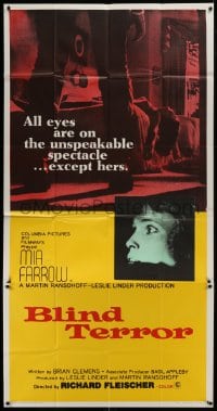 2c882 SEE NO EVIL int'l 3sh 1971 Fleischer, Mia Farrow is not seeing dead people, Blind Terror!