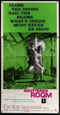 2c891 SHUTTERED ROOM 3sh 1966 Gig Young, Carol Lynley, what's inside must never be seen!