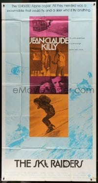 2c896 SNOW JOB int'l 3sh 1972 Jean-Claude Killy is a thief on skis after $240,000, The Ski Raiders!