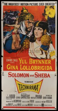 2c899 SOLOMON & SHEBA 3sh 1959 art of Yul Brynner with hair & super sexy Gina Lollobrigida!