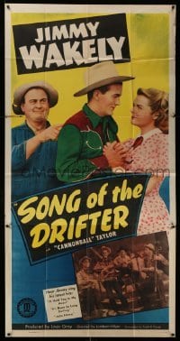 2c903 SONG OF THE DRIFTER 3sh 1948 cowboy Jimmy Wakely, Dub Cannonball Taylor, Mildred Coles!