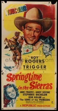 2c908 SPRINGTIME IN THE SIERRAS 3sh 1947 Roy Rogers, Trigger, pretty Jane Frazee & Andy Devine!