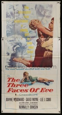 2c937 THREE FACES OF EVE 3sh 1957 David Wayne, Joanne Woodward has multiple personalities!