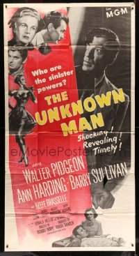 2c962 UNKNOWN MAN 3sh 1951 Walter Pigeon, Ann Harding, who are the sinister powers?