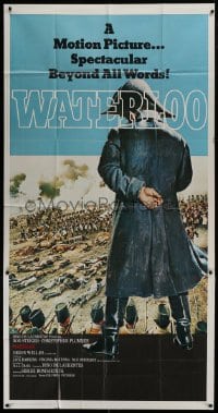 2c971 WATERLOO int'l 3sh 1970 great art of Rod Steiger as Napoleon Bonaparte over battlefield!