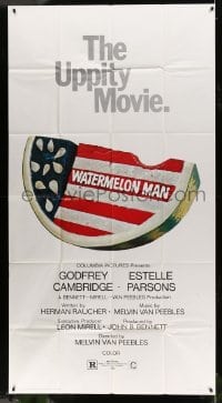 2c972 WATERMELON MAN 3sh 1970 patriotic American flag watermelon artwork, the uppity movie!