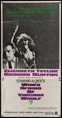 2c977 WHO'S AFRAID OF VIRGINIA WOOLF int'l 3sh 1966 Elizabeth Taylor, Richard Burton, Mike Nichols