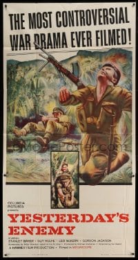 2c994 YESTERDAY'S ENEMY 3sh 1959 Val Guest, Stanley Baker, Hammer controversial World War II movie!