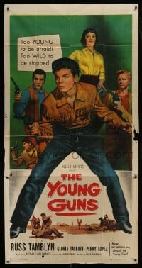 2c996 YOUNG GUNS 3sh 1956 Russ Tamblyn is too young to be afraid, too wild to be stopped, Talbott!