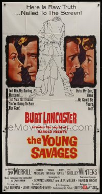2c997 YOUNG SAVAGES 3sh 1961 Burt Lancaster, Dina Merrill, directed by John Frankenheimer