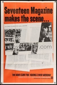 2c006 HAVING A WILD WEEKEND 40x60 1965 John Boorman, Seventeen magazine makes the scene!