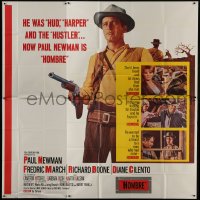 2c355 HOMBRE 6sh 1966 Paul Newman, Fredric March, directed by Martin Ritt, it means man!