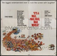 2c362 IT'S A MAD, MAD, MAD, MAD WORLD 6sh 1964 Jack Davis art of cast emerging from the Earth!