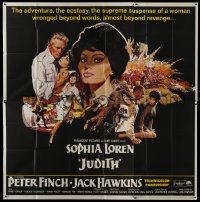 2c366 JUDITH 6sh 1966 Daniel Mann directed, Frank McCarthy art of sexy Sophia Loren & Peter Finch!