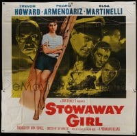 2c376 MANUELA 6sh 1957 Trevor Howard, Pedro Armendariz, Elsa Martinelli is the Stowaway Girl!
