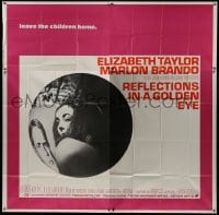2c399 REFLECTIONS IN A GOLDEN EYE 6sh 1967 John Huston directed, Elizabeth Taylor, Marlon Brando!