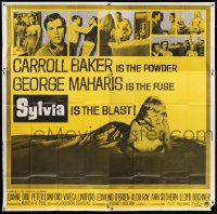 2c423 SYLVIA 6sh 1965 sexy Carroll Baker is the powder, George Maharis is the fuse!