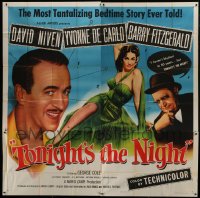 2c428 TONIGHT'S THE NIGHT 6sh 1954 David Niven, Yvonne De Carlo, a most tantalizing bedtime story!