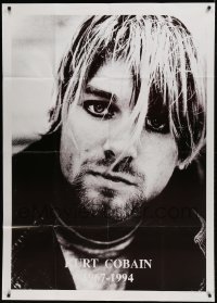 2c038 KURT COBAIN 39x55 English commercial poster 2000s super close up of the grung music icon!