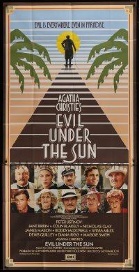 2c092 EVIL UNDER THE SUN English 3sh 1982 Agatha Christie, Anthony Shaffer, Ustinov as Poirot!