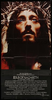 2c096 JESUS OF NAZARETH English 3sh 1977 Franco Zeffirelli, close up of Robert Powell as Christ!