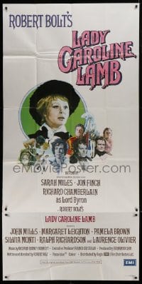 2c098 LADY CAROLINE LAMB English 3sh 1973 directed by Robert Bolt, great art of Sarah Miles & cast!