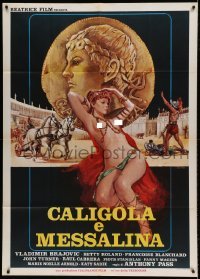 2c464 CALIGULA & MESSALINA Italian 1p 1982 Caligula et Messaline, Crovato art of naked Betty Roland!