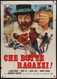 2c551 RETURN OF SHANGHAI JOE Italian 1p 1974 Klaus Kinski, Cheen Lie, wacky spaghetti western art!