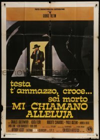 2c573 THEY CALL ME HALLELUJAH Italian 1p 1971 George Hilton, cool spaghetti western artwork!