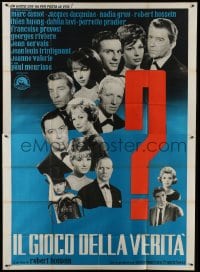 2c167 GAME OF TRUTH Italian 2p 1963 Robert Hossein, Francoise Prevost, Paul Meurisse & cast!