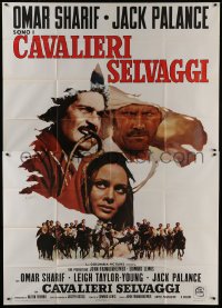 2c185 HORSEMEN Italian 2p 1971 John Frankenheimer, Omar Sharif, Jack Palance, Ferracci art!