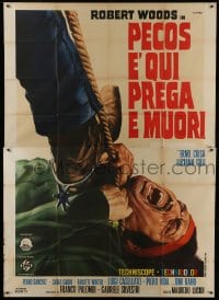 2c227 PECOS CLEANS UP Italian 2p 1967 Robert Woods, violent spaghetti western art by Renato Casaro!