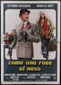 2c232 PURE AS A LILY Italian 2p 1976 Casaro art of Ornella Muti & Vittorio Gassman by Rolls-Royce!