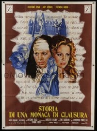 2c277 UNHOLY CONVENT Italian 2p 1973 Ezio Tarantelli art of Catherine Spaak & Suzy Kendall!