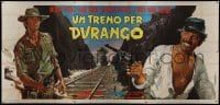 2c110 TRAIN FOR DURANGO Italian 6p 1973 De Seta spaghetti western art of stars on train tracks!