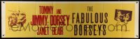 2c011 FABULOUS DORSEYS paper banner 1946 art Tommy & Jimmy playing w/ band & people dancing, rare!