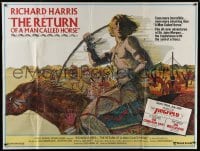 2c059 RETURN OF A MAN CALLED HORSE subway poster 1976 art of Native American Richard Harris!
