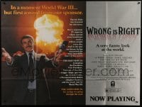 2c063 WRONG IS RIGHT subway poster 1982 TV reporter Sean Connery, war is peace, good is evil!