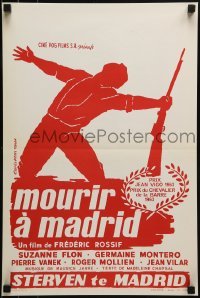 2d253 TO DIE IN MADRID Belgian 1963 Frederic Rossif directed Spanish Civil War documentary