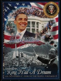 2d927 BARACK OBAMA KING HAD A DREAM 18x24 commercial poster 2008 the President & Martin Luther