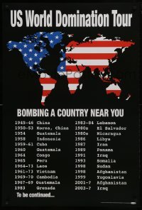 2d736 US WORLD DOMINATION TOUR 27x40 German commercial poster 2000s bombing a country near you