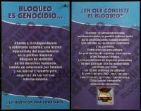 2d880 CUBA VS BLOQUEO group of 11 blue style Cuban special posters 2000s anti U.S. embargo series