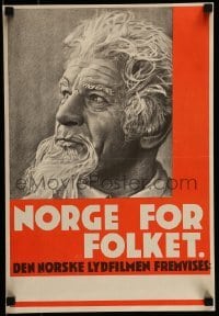 2d064 NORGE FOR FOLKET 13x19 Norwegian 1936 Helge Lunde's political melodrama, Tryggve Larssen