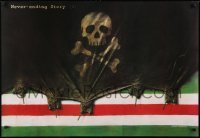 2d831 NEVER-ENDING STORY Polish 27x39 2001 Grzegorczyk art of skull, crossbones & tanks